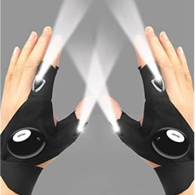 LED Flashlight Gloves; Valentines Day Gifts for Men Him Boyfriend Husband; Cool Gadget Hands-Free Lights for Camping Fishing Repairing; Fathers Day C
