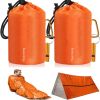 2packs Emergency Sleeping Bag; Lightweight Survival Sleeping Bags Thermal Bivy Sack; Portable Emergency Blanket For Camping; Hiking; Outdoor Activiti