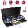 3 Burner Camping Stove 20000 BTU Portable Foldable Propane Stove With Toast Tray Windshield Portable Handle Outdoor Cooking Gas Stove For RV Camping
