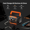 Flashfish P66A 200W Solar Generator, Portable Power Station Battery Pack with AC/USB/DC Output, 144.3Wh Capacity Comes with Multiple Adapters for Cam