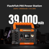 Flashfish P66A 200W Solar Generator, Portable Power Station Battery Pack with AC/USB/DC Output, 144.3Wh Capacity Comes with Multiple Adapters for Cam