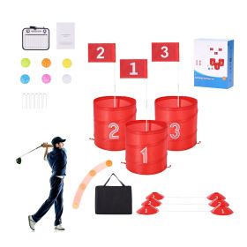Backyard Golf Game, 3 Hole Golf Course, Golf Game Practice Games, Golf Chipping Game for Family, Adults and Kids, Portable Outdoor Yard Golf Game for
