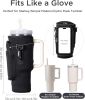 Water Bottle Carrier Bag with Phone Pocket for Stanley Tumbler Neoprene Water Bottle Holder Pouch with Adjustable Strap Bollus with Straw Cover & Car