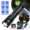 High Power LED Zoom Flashlight Rechargeable Camping Hiking Torch+Gift Box