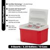 Small Cooler, 9 Quart Laguna Ice Chest, 13 Can Capacity, Red