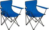 Folding Camping Chair with Cup Holder, 225lbs Capacity, Portable Foldable Chair with Large Anti-Sink Feet, PE Coated Fabric for Outdoor, Beach, Fishi