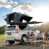 Rooftop Tent Hard Shell with USB Outlet, Winter Thermal Liner, Summer Side Awning&Luggage Racks for 4 Season Camping, Aluminum Pop Up 2-3 Person Roof