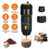 1Pc Portable Electric Espresso Machine Cordless Coffee Maker Self-Heating Car Espresso Maker with Anti-Dry Burn Fit for Ground Coffee/NS/DG Capsules