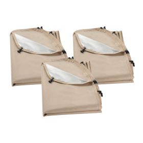 Sun Shade Sail Canopy Covers, Fit for 15 x 13.8 ft Screen House Tent, Sun Protection, 5.51 x 5.25 ft 300D Oxford Silver-Coated Fabric, Pack of 3 (Not