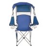 Camping Chair with Canopy Shade, Folding Beach Chair with Canopy & Magazine Pocket, 2 Cup Holders, 330 lbs Heavy Duty Support, Carry Bags for Outdoor