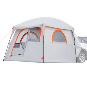 Large SUV Tent for 6 Person, 10 x 9 FT 3-Season SUV Tailgate Tent with Ventilated Doors & Mesh Windows, PU2000mm Waterproof Dual-Use Car Rear Hatch T