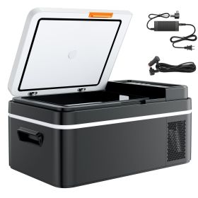 Car Refrigerator, DC 12/24V AC100-240V Compressor Electric Cooler, -4°F to 68°F Car Fridge with APP Control, 21 QT Cars Freezer for RVs, Campsites, B