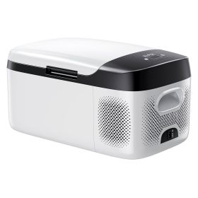 Car Refrigerator, DC 12/24V AC100-240V Compressor Electric Cooler, -4°F to 68°F Car Fridge with APP Control, 16 QT Cars Freezer for RVs, Campsites, B