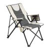 Folding Camping Chair, 3 Reclining Positions, Outdoor High Back Camping Chair, 260lbs Weight Capacity, Full Padded Beach Chairs with Armrest & Headre