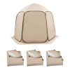 Sun Shade Sail Canopy Covers, Fit for 10 x 9.2 ft Screen House Tent, Sun Protection, 5.51 x 4.23 ft 300D Oxford Silver-Coated Fabric, Pack of 3 (Not