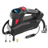 Portable Tire Inflator 120 PSI Maximum 90W Powered Tire Pump with Digital Display LED Light Inflatable Nozzle Needle Fuse Air Compressor for Bikes Mo