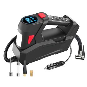 Portable Tire Inflator 120 PSI Maximum 90W Powered Tire Pump with Digital Display LED Light Inflatable Nozzle Needle Fuse Air Compressor for Bikes Mo