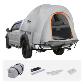 Truck Bed Tent, 5.5'-6' Pickup Truck Tent with Rain Layer and Carry Bag, Waterproof PU2000mm Double Layer Truck Tent for Camping, Accommodate 2-3 Per