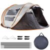 5-8 Person Pop Up Tent Automatic Setup Camping Tent Waterproof Instant Setup Tent with 4 Tent Poles 2 Mosquito Net Windows Carrying Bag for Hiking Cl