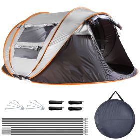 5-8 Person Pop Up Tent Automatic Setup Camping Tent Waterproof Instant Setup Tent with 4 Tent Poles 2 Mosquito Net Windows Carrying Bag for Hiking Cl