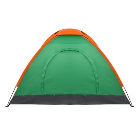 2-Person Waterproof Camping Dome Tent for Outdoor Hiking Survival Orange & Green