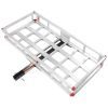 49.4 x 22.4 x 7.1 in Hitch Cargo Carrier, 500lbs Loading Capacity Trailer Hitch Mounted Cargo Basket, Rust-proof Aluminum Luggage Carrier Rack Fits 2