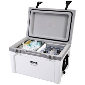 Insulated Portable Cooler, 52 qt, Holds 50 Cans, Ice Retention Hard Cooler with Heavy Duty Handle, Ice Chest Lunch Box for Camping, Beach, Picnic, Tr