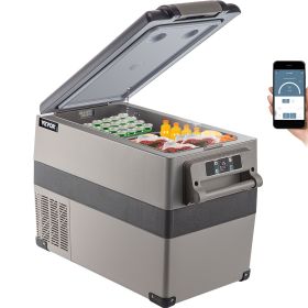 12 Volt Refrigerator, 48 Quart (45L) Fast Cooling Portable Freezer with App Control (-4~68Fahrenheit), Car Fridge with 12/24v DC & 110-240v AC for Tr