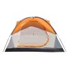 2/6 Family Camping Tents, Outdoor Double Layers Waterproof Windproof with Top Roof Rainproof and Large Mesh Windows Portable Easy Set Up Camping Gear