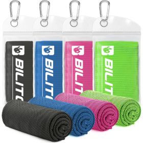 Superfiber Ice Towel Neck, Soft Breathable Cold Towel Cooling, Yoga, Sports, Golf, Gym, Camping, Running, Fitness, Exercise and More Activities, 4 Pa
