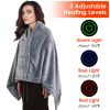 Wearable USB Heated Blanket Shawl, Portable Heated Blanket, 3 Gears 8 Heating Zones Cordless Zip Heated Throw Blanket for Women, Outdoor, Office, Cam