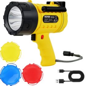 Rechargeable Spotlight Flashlight, 1000,000 Lumens, IP67 Waterproof Handheld LED Spot Light, Super Bright Portable Searchlight with 4 Modes Detachabl