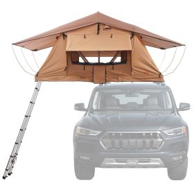Rooftop Tent Hard Shell, Naturnest Rooftop Tent Hardshell for 2-3 Person, Folding Hard Shell Roof Top Tent with Telescopic Ladder Mattress PVC Cover