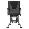 Hunting Chair, 360° Silent Swivel, Foldable Portable Blind Chair, Heavy-Duty Steel Frame Ground Stool Seat, with Armrests, Adjustable Carry Strap, An