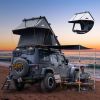 Adventurer Pro Rooftop Tent Hard Shell with USB Outlet, Side Awning, Replaceable Rain Fly&Luggage Racks for 4 Season Camping, Aluminum Pop Up 2-3 Per