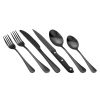 48-Piece Black Silverware Set with Steak Knives, Food-Grade Stainless Steel Flatware Utensils for 8, Mirror Finished Cutlery Set, Dishwasher Safe Eat
