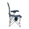 Hard Arm Camping Chair with Durable Polyester Seat and Steel Frame, Portable with Cup Holder