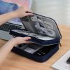 Shockproof Tech Gadget Carry Case, Dual Zipper Cable Organizer Bag with Front Quick Pocket, Portable Waterproof Storage Bag for Laptop Chargers, Mous