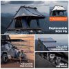 Adventurer Pro Rooftop Tent Hard Shell with USB Outlet, Side Awning, Replaceable Rain Fly&Luggage Racks for 4 Season Camping, Aluminum Pop Up 2-3 Per