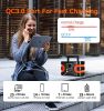 200W Peak Power Station, Flashfish CPAP Battery 166Wh 45000mAh Backup Power Pack 110V 150W Lithium Battery Pack Camping Solar Generator for CPAP Camp