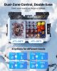 Car Refrigerator, DC 12/24V AC100-240V Compressor Electric Cooler, -4°F to 68°F Truck Refrigerator with APP Control, Wheels & Dual Zone, 58 QT Cars C