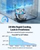 Car Refrigerator, DC 12/24V AC100-240V Compressor Electric Cooler, -4°F to 68°F Truck Refrigerator with APP Control, Wheels & Dual Zone, 58 QT Cars C