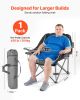 Oversized Camping Chairs, 450 lbs Heavy Duty Support, Portable Padded Folding Camp Chairs with Dual Cup Holders & Wine Glass Holders, Carry Bag for O