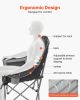 Oversized Camping Chairs, 450 lbs Heavy Duty Support, Portable Padded Folding Camp Chairs with Dual Cup Holders & Wine Glass Holders, Carry Bag for O