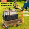 Foldable Double Decker Wagon, 400L Collapsible Wagon Cart with All-Terrain Wheels, Heavy Duty Folding Wagon Cart 350-450 lbs Weight Capacity for Camp