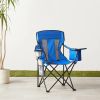 Enjoy the outdoors with this large folding camp chair that features a mesh back