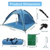 Beach Tent Outdoor Waterproof Tent Canopy for 4-6 Person with 3 Door Openings Carrying Bag UPF50+ Easy Setup for Beach Picnic Camping Hiking Adventur
