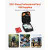 Survival First Aid Kit, 250 Pieces, 600D Nylon Trauma First Aid Bag, Survival Gear and Equipment, Emergency Kits, for Men Women Camping, Boat, Earthq