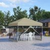 10' x 10' Pop Up Canopy Tent, Tents for Parties with Netting and Wheeled Carry Bag, Height Adjustable, sidewalls