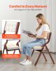 Wooden Folding Chairs with Cushion, Set of 2, Portable Foldable Cushion Chair with Wooden Frame, Modern Padded Dining Chair for Kitchen, Office, Wedd